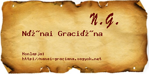 Nánai Graciána névjegykártya